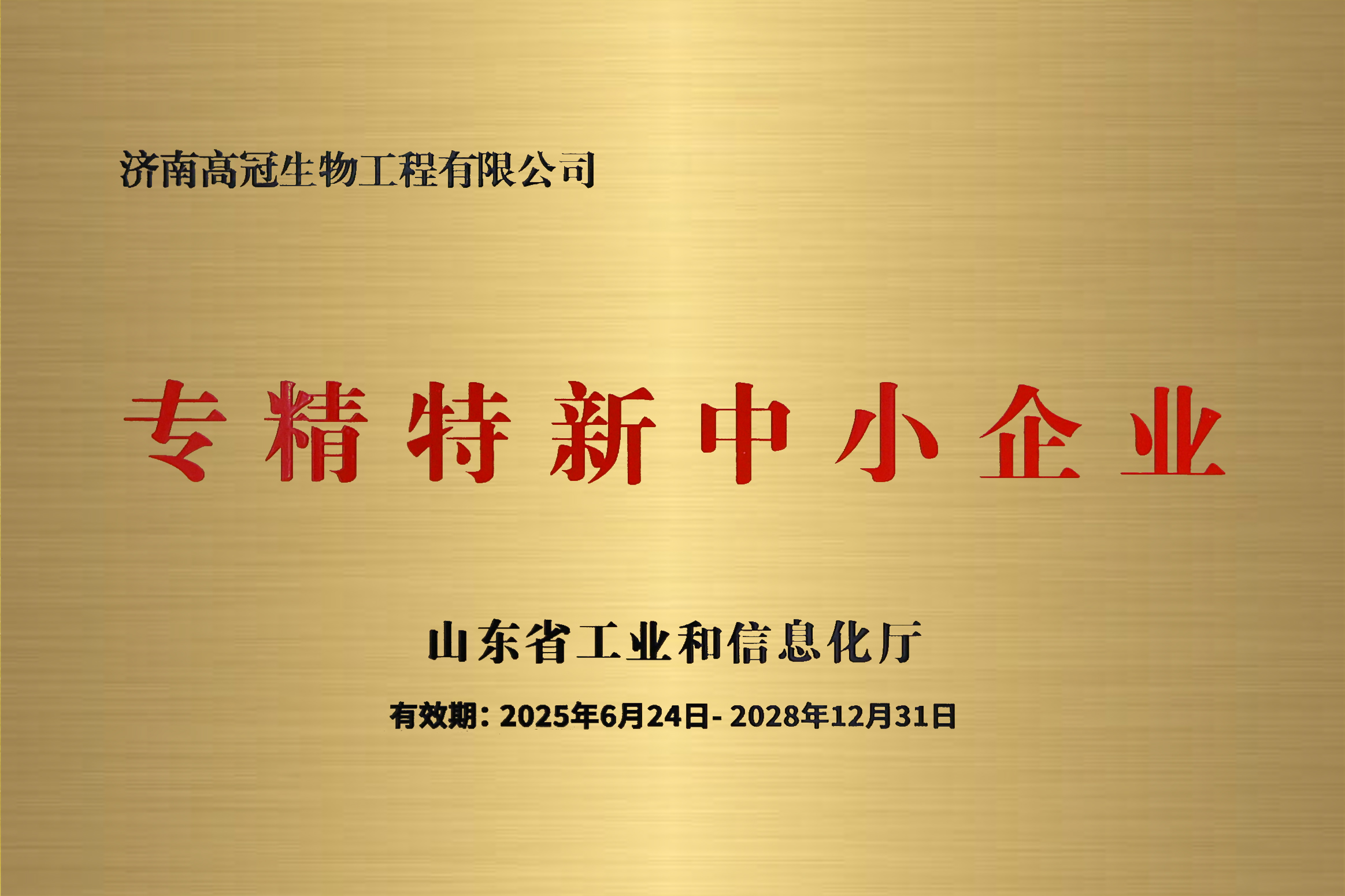 赫冠集團(tuán)—濟(jì)南高冠榮膺省級＂專精特新